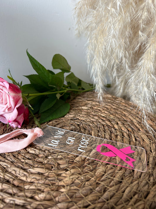 Marque page « La vie en rose »