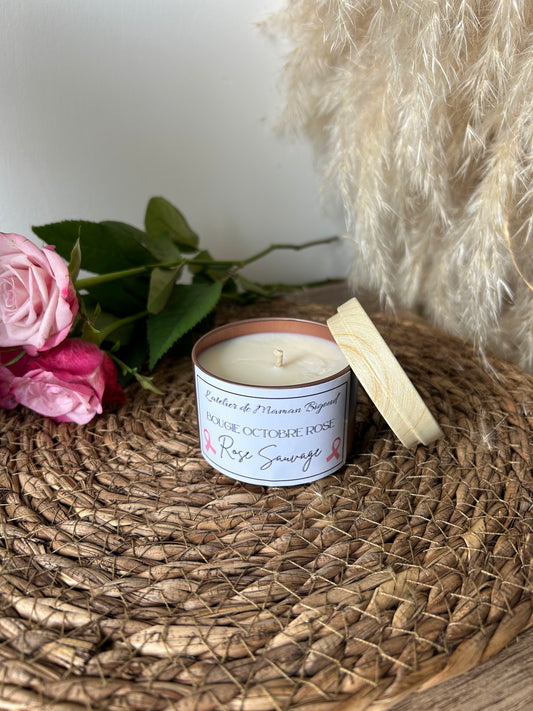 Bougie Octobre Rose – Parfum Rose Sauvage